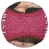 最高のママレザープリントマザーズデイフォトコラージュ ソフトボール (裏面)