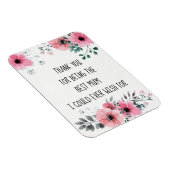 最高のママ名言 水彩花イラスト マグネット (右側)