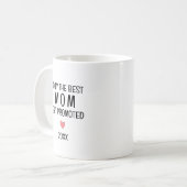 最高のママ昇進 - 年カスタマイズ コーヒーマグカップ (正面左)