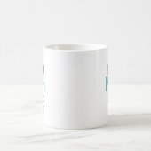 最高のママ アクア スクリプト ハート コーヒーマグカップ (中央)