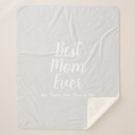 最高のママ エバー 薄い灰色 カスタムスクリプト おしゃれ シック シェルパブランケット