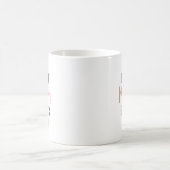 最高のママ サンゴスクリプトハート コーヒーマグカップ (中央)