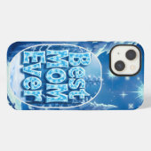 最高のママ スノーシーングラスケース iPhoneケース (裏面横)