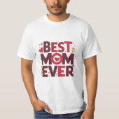 最高のママ・ハートデザインTシャツ Tシャツ (正面)