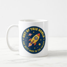 最高のママ ロケット宇宙船 ママ お誕生日おめでとう 母の日 コーヒーマグカップ