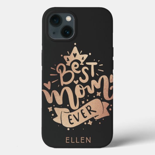 最高のママ ローズゴールド 名入れ 母の日 Case-Mate iPhoneケース (裏面)