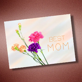 最高のママ 最高のママ エバー パステル エレガント フラワーリング カード
