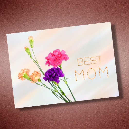 最高のママ 最高のママ エバー パステル エレガント フラワーリング カード