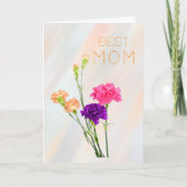 最高のママ 最高のママ パステル エレガント フラワーリング カード (正面)