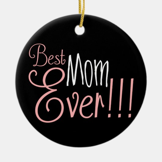 最高のママ!!!母の日 セラミックオーナメント (正面)