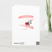 最高のママ 水彩ローズ フラワーマザーズデー カード (裏面)