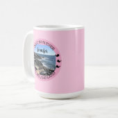最高のママ 海 アトランティック大西洋 ピンク コーヒーマグカップ (正面左)
