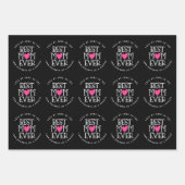 最高のマムームエカスタムバー白黒 ラッピングペーパーシート (正面3)