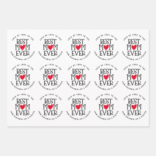 最高のマムームエカスタムバー白黒 ラッピングペーパーシート (正面2)