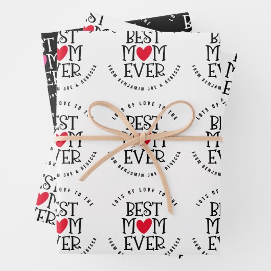 最高のマムームエカスタムバー白黒 ラッピングペーパーシート (インサイチュ)