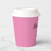 最高のマム エバー テキスト ピンク 紙コップ (右)