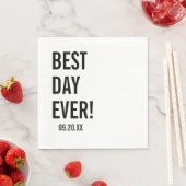 最高のミニマ結婚リストの日モダン前 スタンダードランチョンナプキン (インサイチュ)