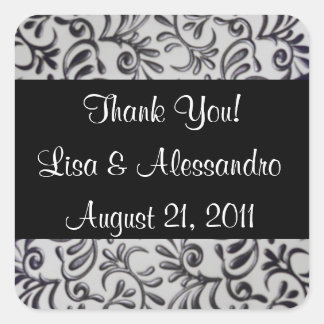 最高のメッセージカード名と日付 スクエアシール