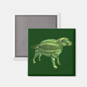 最高のメロン犬 マグネット (正面/裏面)