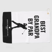 最高のモダンお父さんの日のおじいちゃん ゴルフタオル (横)