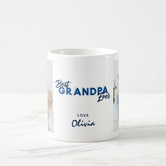 最高のモダンお父さんの日 コーヒーマグカップ (中央)