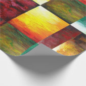 最高のモダンエレガントカラフル抽象芸術テンプレート ラッピングペーパー (角)