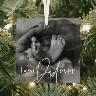 最高のモダンエレガントクラシックシンプルPhoTos Ever Photo ガラスオーナメント
