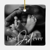 最高のモダンエレガントクラシックシンプルPhoTos Ever Photo セラミックオーナメント (裏面)