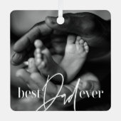 最高のモダンエレガントクラシックシンプルPhoTos Ever Photo メタルオーナメント (正面)