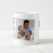 最高のモダンパパが撮影した海軍の父の日 ジャンボコーヒーマグカップ (正面)