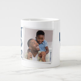 最高のモダンパパが撮影した海軍の父の日 ジャンボコーヒーマグカップ