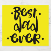 最高のモダンパパは父の日 ビールラベル (シングルラベル)