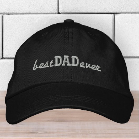 最高のモダンパパエシンプルバタイポグラフィ 刺繍入りキャップ