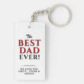 最高のモダンパパエバータイポグラフィ父の日 キーホルダー (裏面)
