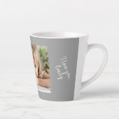 最高のモダンパパグレー写真父の日 カフェラテマグ (右)