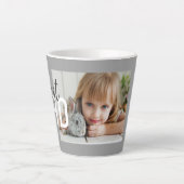 最高のモダンパパグレー写真父の日 カフェラテマグ (正面)