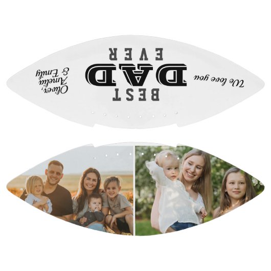 最高のモダンパパタイポグラフィ父の日2写真 アメリカンフットボール (パネル)