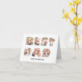 最高のモダンパパ写真ユニークコラージュ父の日 カード (黄色い花)