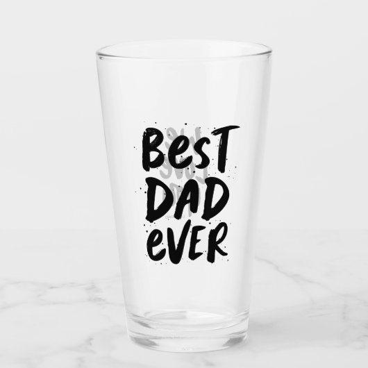 最高のモダンパパ永遠の黒父の日の贈り物 タンブラーグラス (正面)