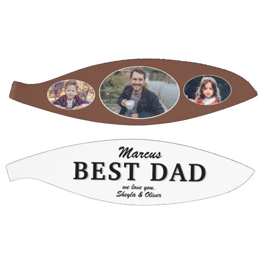 最高のモダンパパ父の日の記念の酒3写真 バスケットボール (パネル)