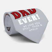 最高のモダンパパ赤いハート2フォトファーザーズの日 ネクタイ (ロール)