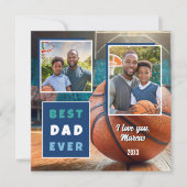 最高のモダンパパ2写真コラージュ父の日 シーズンカード (正面)