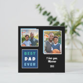 最高のモダンパパ2写真コラージュ父の日 シーズンカード (スタンド正面)