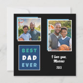 最高のモダンパパ2写真コラージュ父の日 シーズンカード (正面)