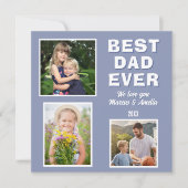 最高のモダンパパ3写真コラージュ父の日 シーズンカード (正面)
