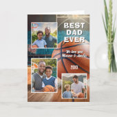 最高のモダンパパ3写真コラージュ父の日 シーズンカード (正面)