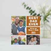 最高のモダンパパ3写真コラージュ父の日 シーズンカード (スタンド正面)
