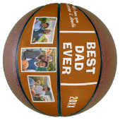 最高のモダンパパ3写真コラージュ父の日 バスケットボール (縦)