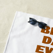 最高のモダンパパ3写真コラージュ父の日 ビーチタオル (インサイチュ)