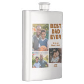 最高のモダンパパ3写真コラージュ父の日 フラスク (右)